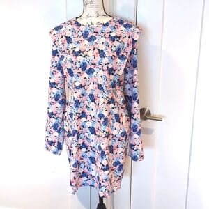 NEW long sleeve floral dress, sexy back detail